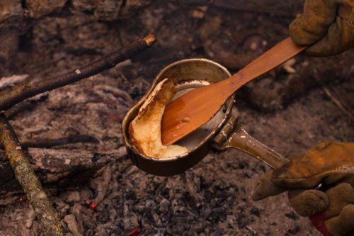 Блины в походе. Готовим на костре