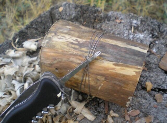 расколотое на четыре части бревнышко