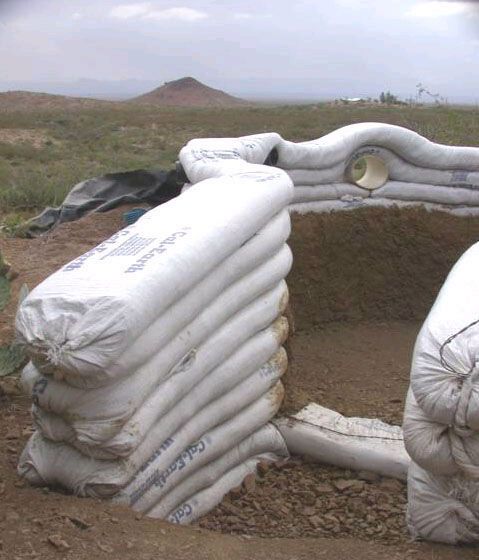 дома из мешков с землей