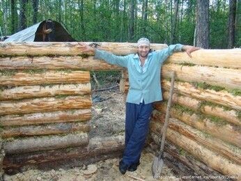 каркас крыши зимовья