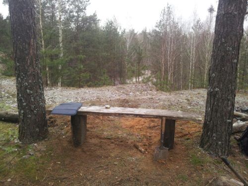 Личный опыт. Как сделать лавочку в лесу