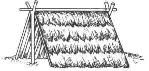 Простые укрытия для выживания: как построить двускатные шалаши — навесы