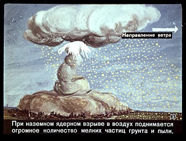 Укрытие от радиации. Советский диафильм