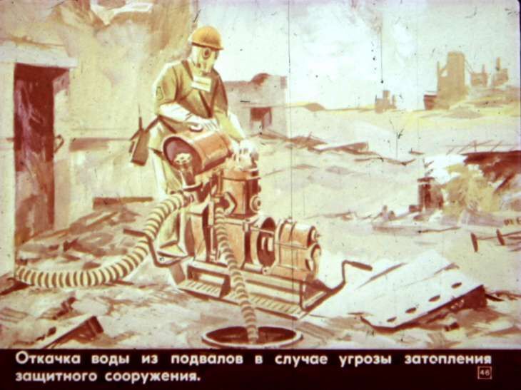 Умей действовать в очаге поражения. Диафильм СССР 1982 года