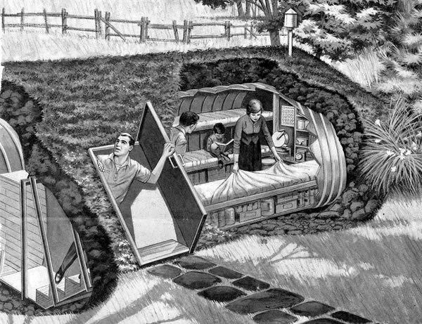 Вариант устройства бункера на даче