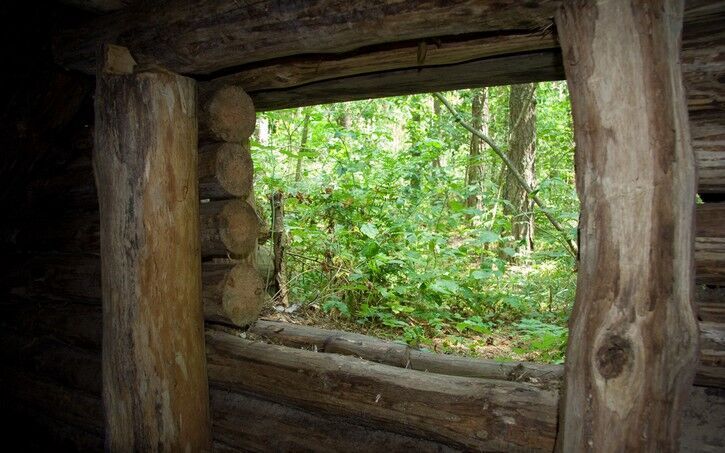 окно землянки